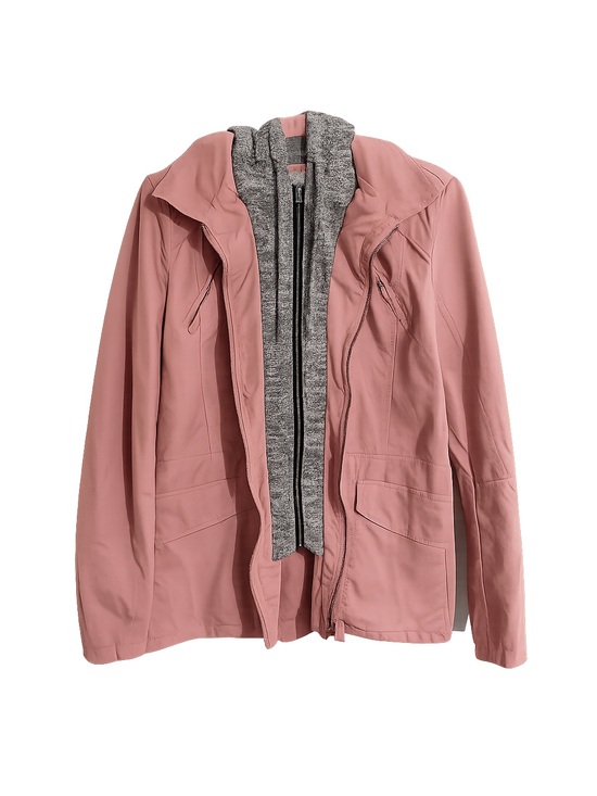 Le3No Jackets & Blazers - LE3NO Dusty Mauve Hooded Utility Jacket